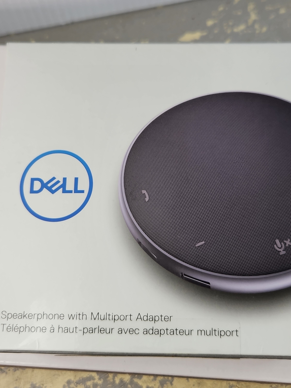 Dell Round Portable Speakerphone in Dark Gray